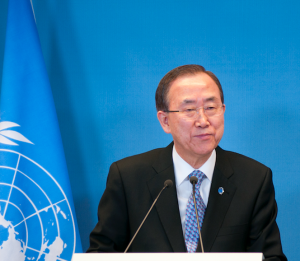 Ban Ki-Moon, serving UN Secretary-General. Image taken from Wikimedia