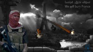 Following the November 2015 attacks in Paris, IS supporters released a series of memes glorifying the murder of Parisians. 