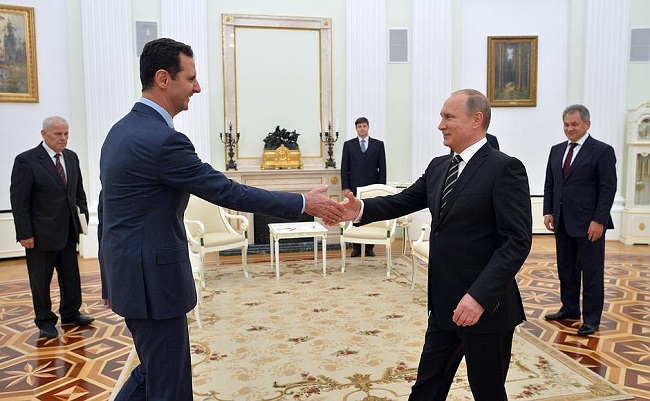 Russian President Putin and Syrian President Assad